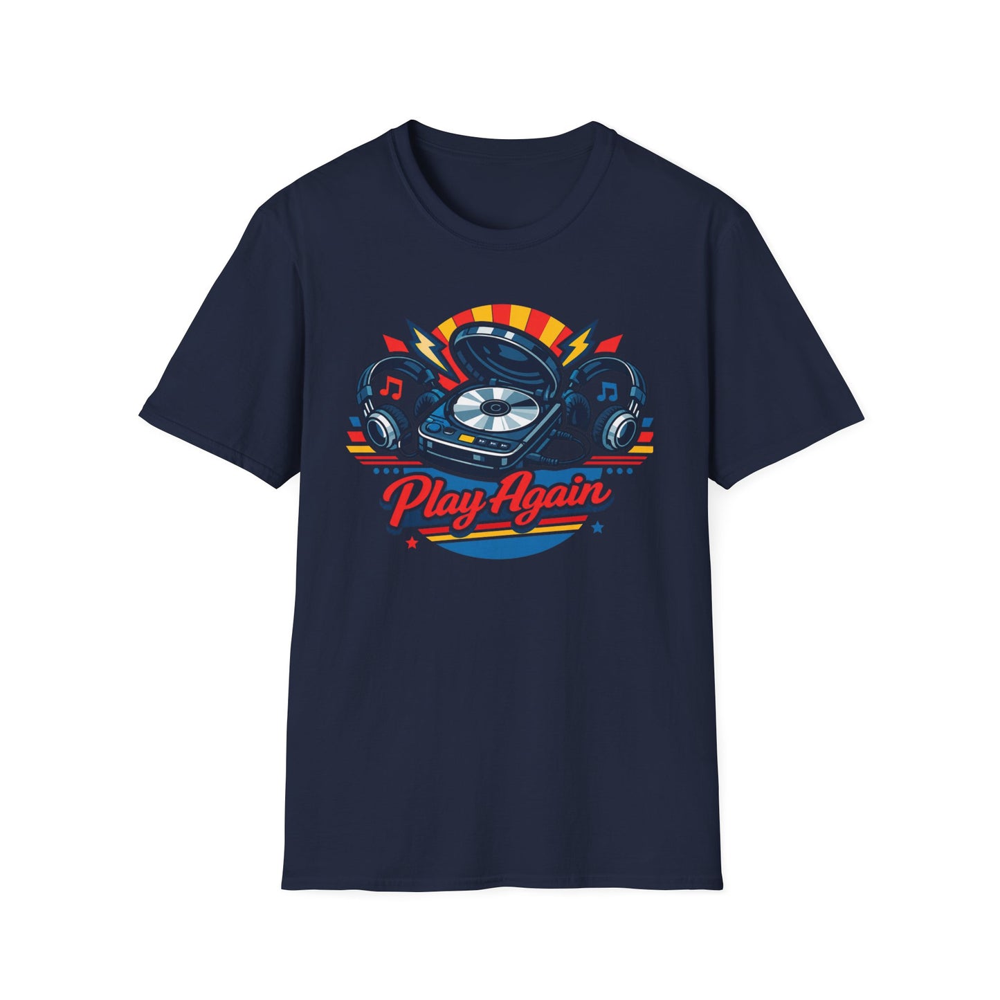 Play Again Retro Music T Shirt