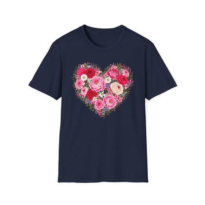 Floral Heart Love T Shirt