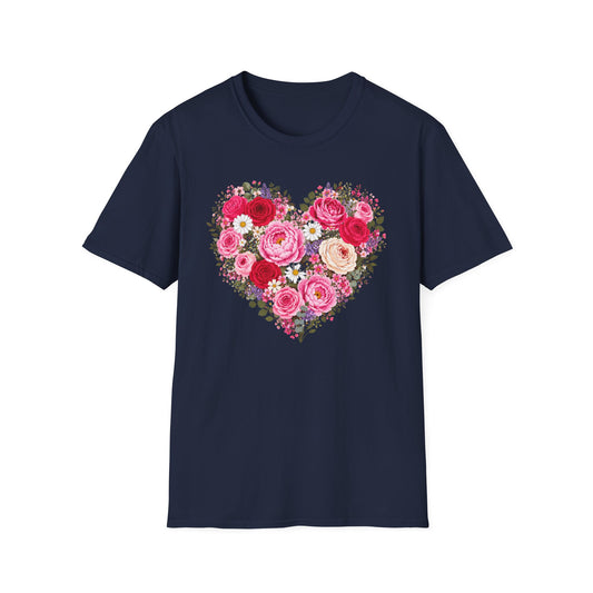Floral Heart Love T Shirt