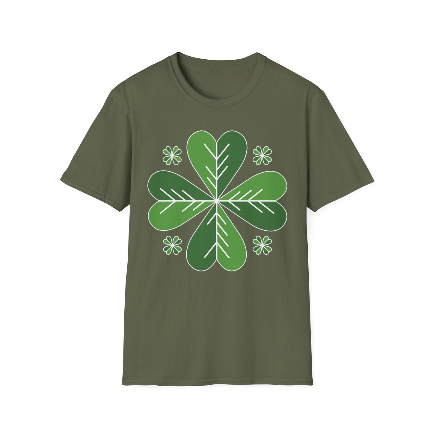 Green Lucky Clover T Shirt