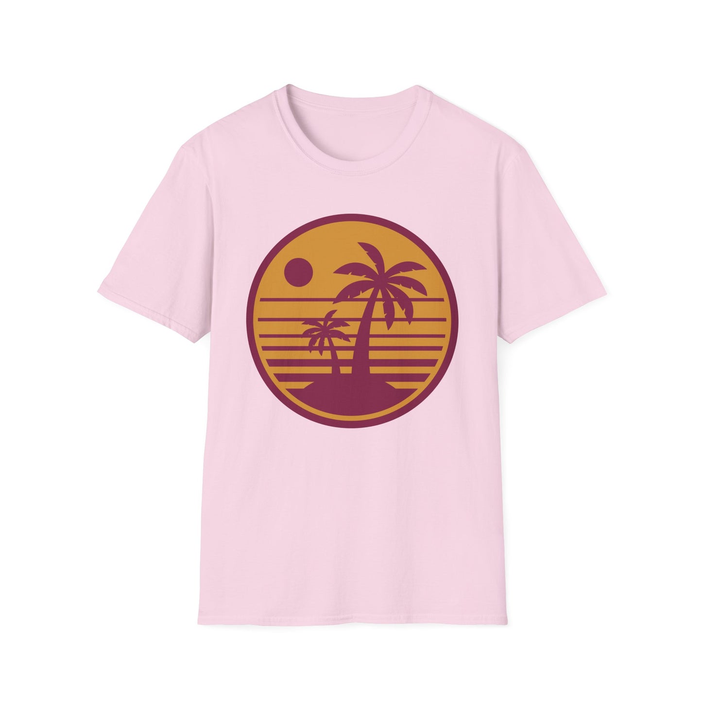 Retro Tropical Palm Tree Sunset T Shirt
