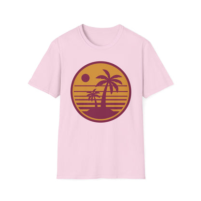 Retro Tropical Palm Tree Sunset T Shirt