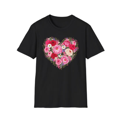 Floral Heart Love T Shirt