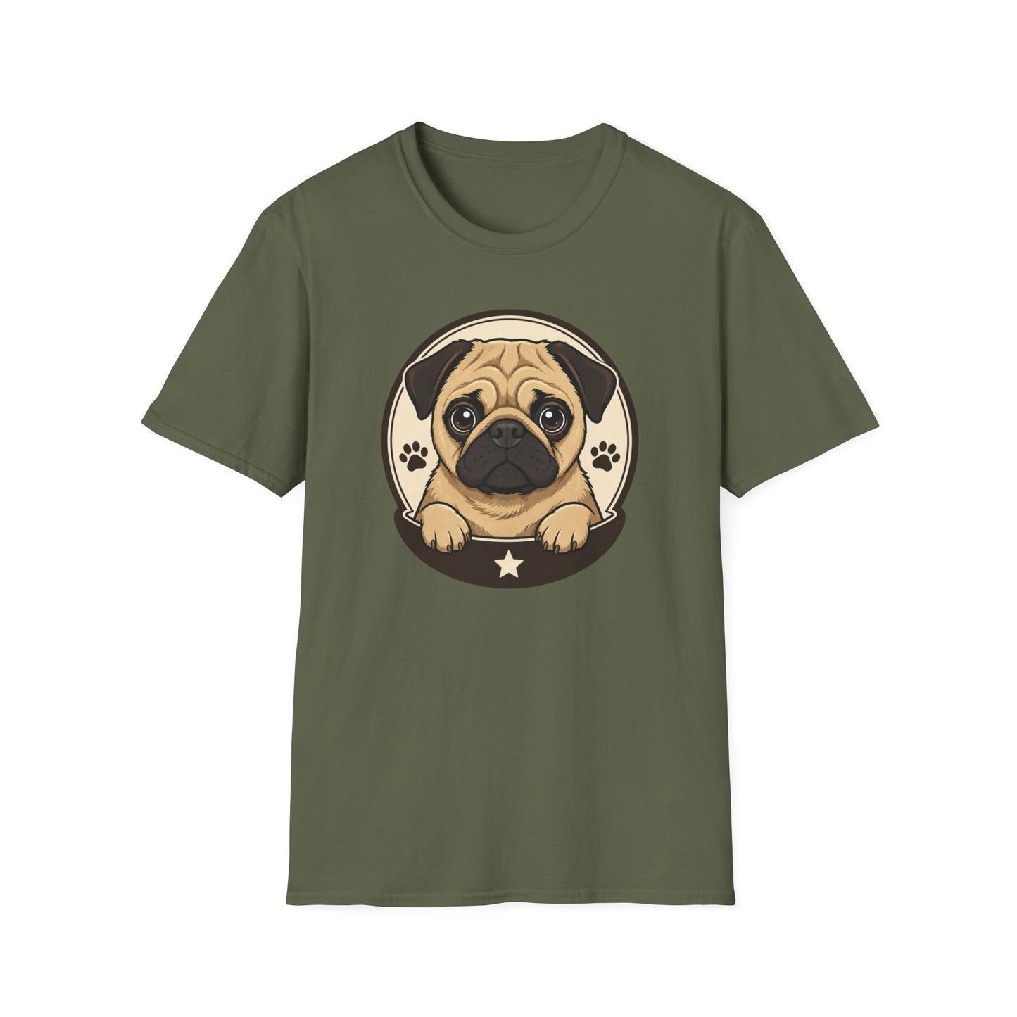 Cute Pug Dog Graphic T Shirt