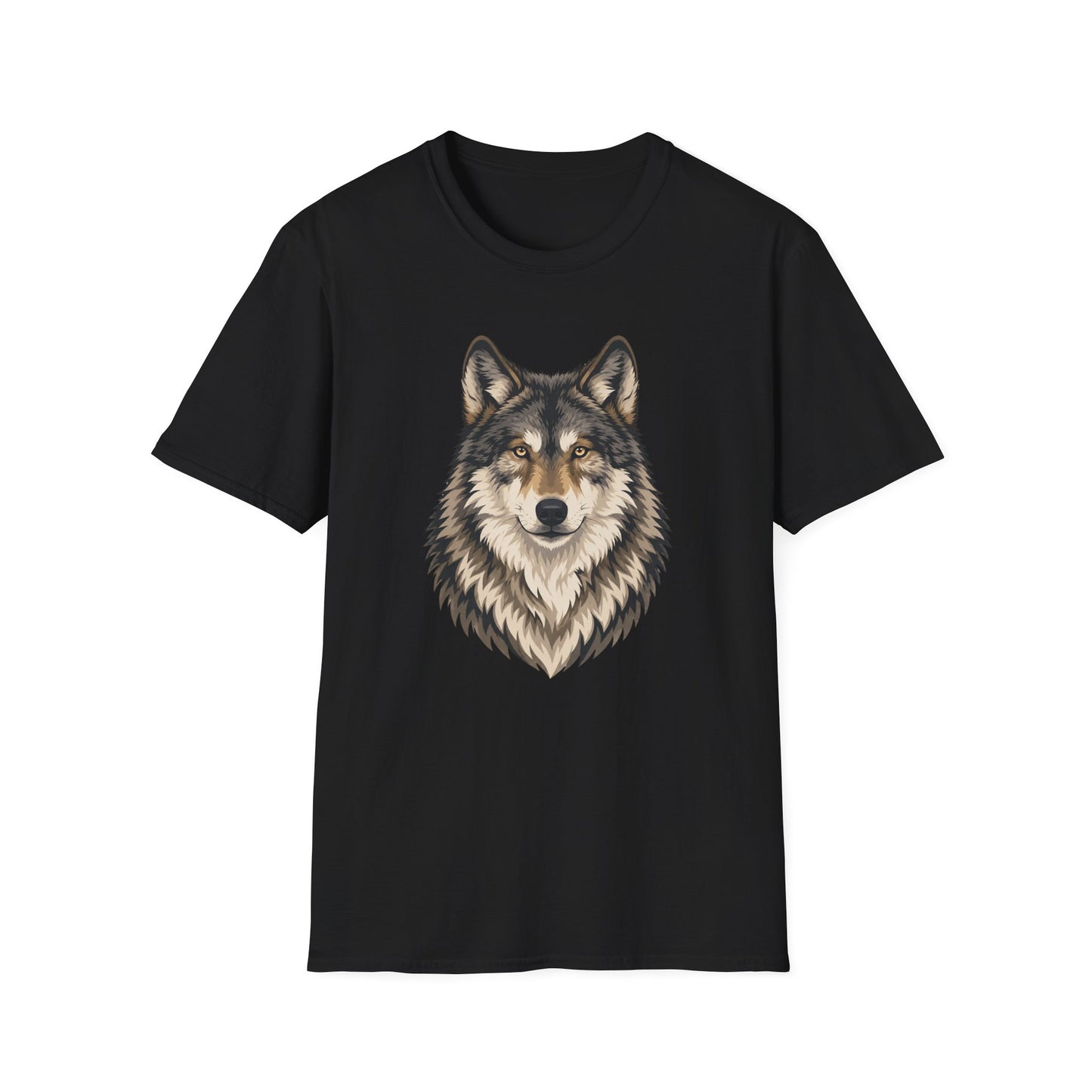 Majestic Wolf Face T Shirt