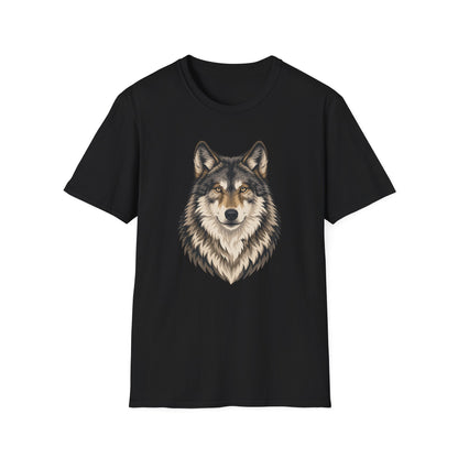 Majestic Wolf Face T Shirt