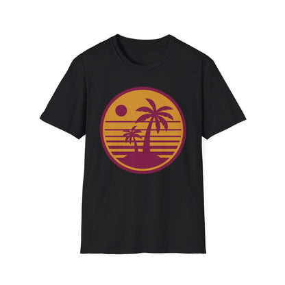Retro Tropical Palm Tree Sunset T Shirt