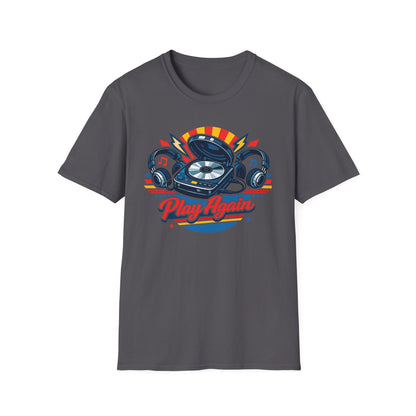 Play Again Retro Music T Shirt