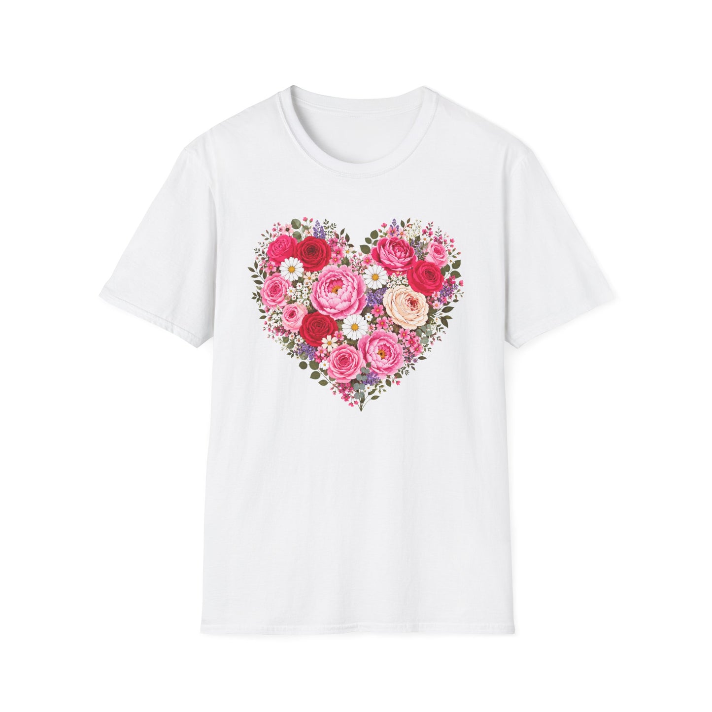 Floral Heart Love T Shirt