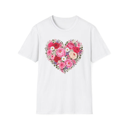 Floral Heart Love T Shirt