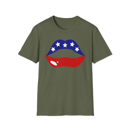 Patriotic Lips T Shirt