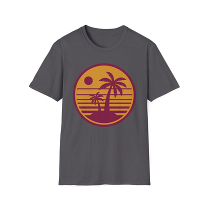 Retro Tropical Palm Tree Sunset T Shirt