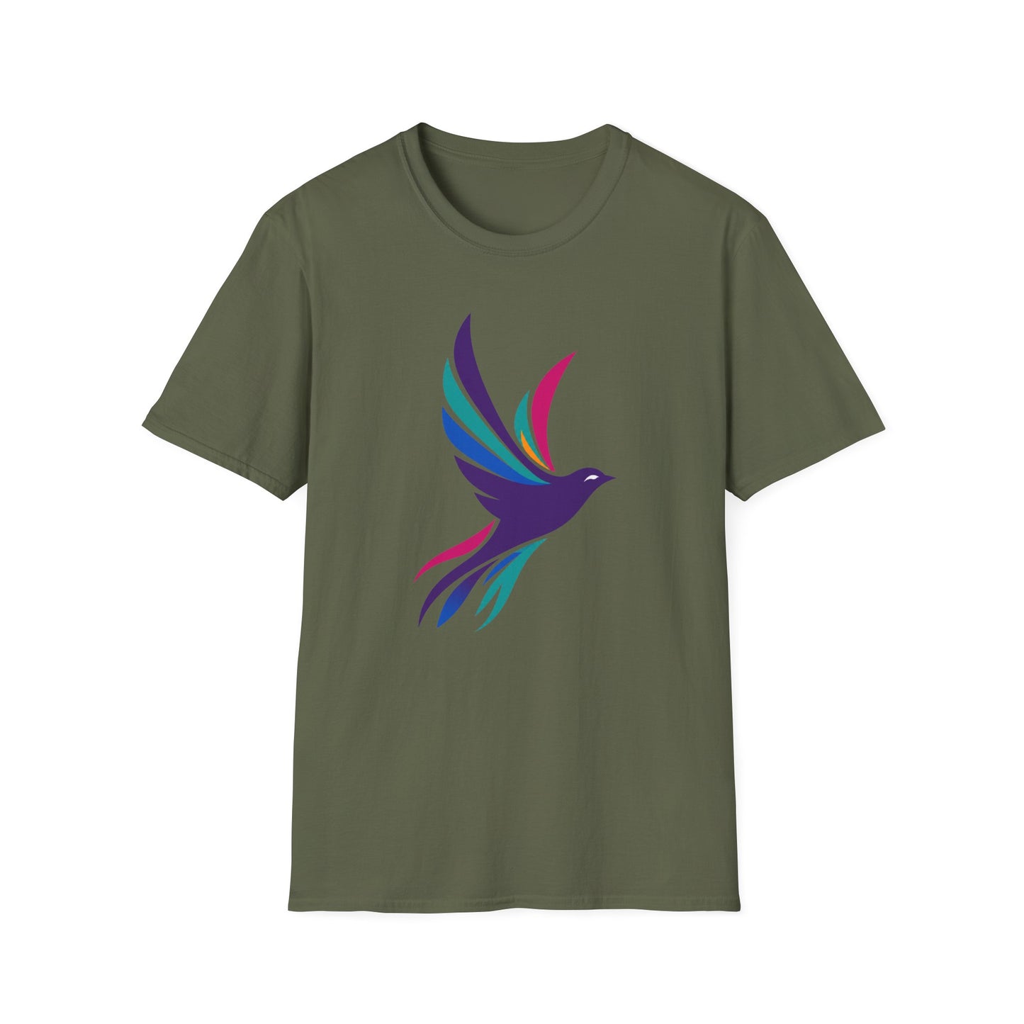 Colorful Flying Bird T Shirt