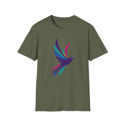 Colorful Flying Bird T Shirt