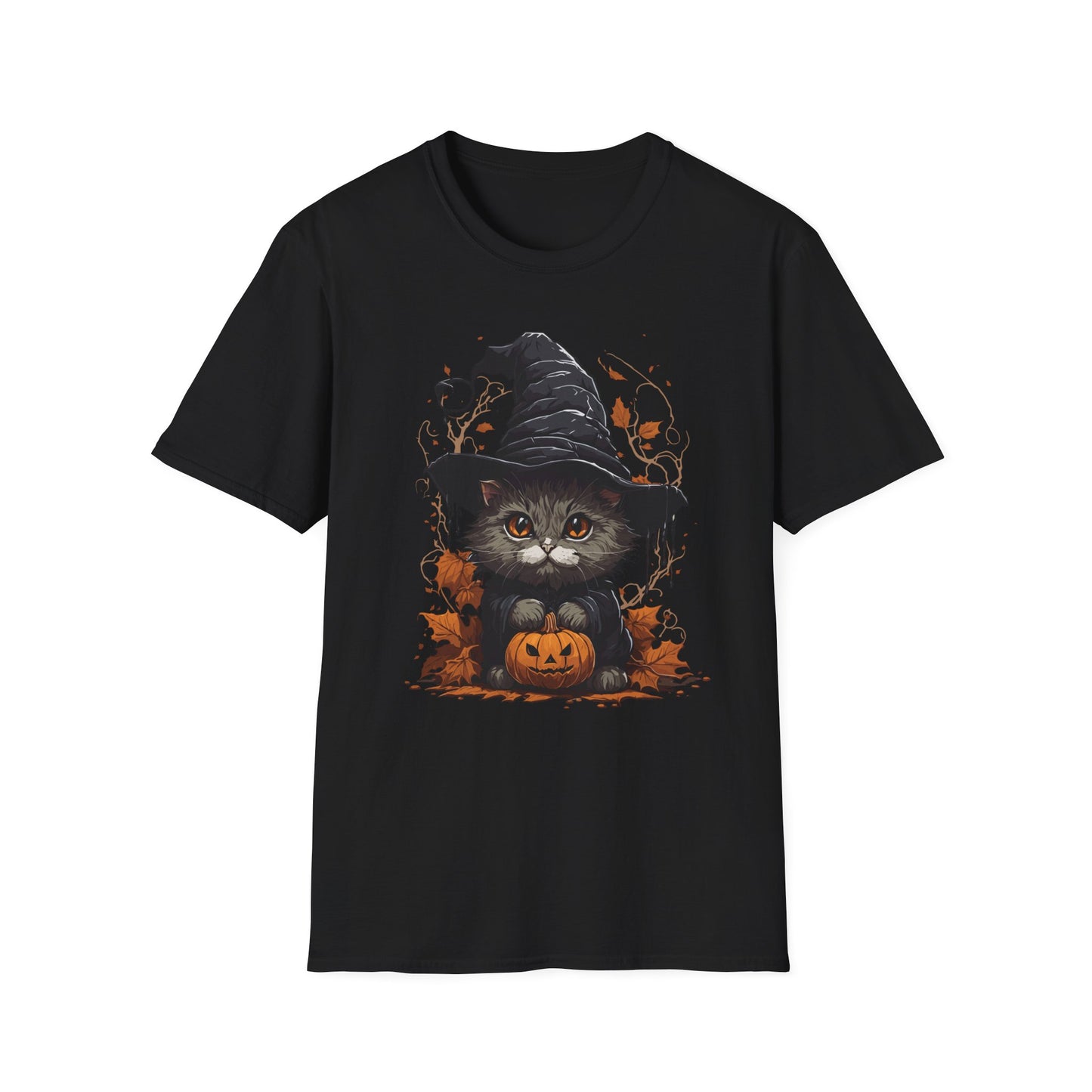 Spooky Pumpkin Kitty T Shirt