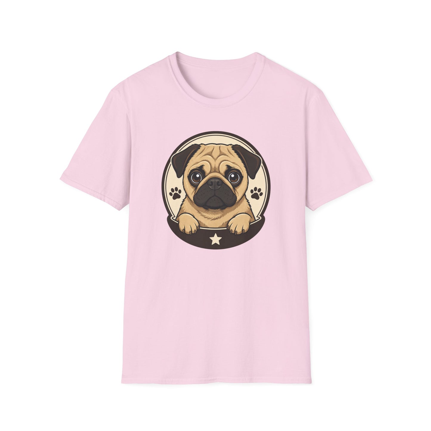 Cute Pug Dog Graphic T Shirt