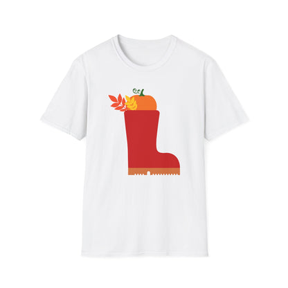 Fall Boot Pumpkin T Shirt