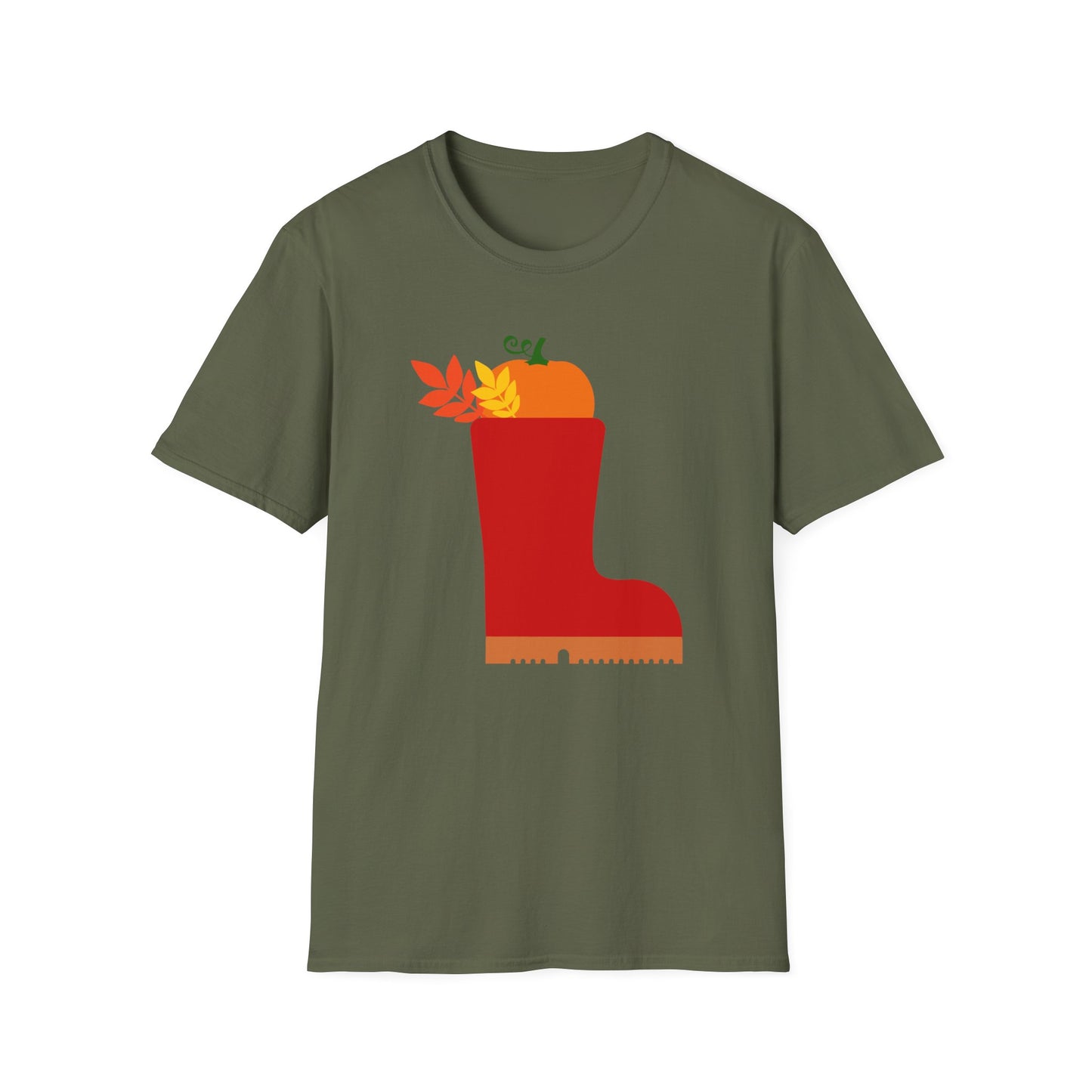 Fall Boot Pumpkin T Shirt