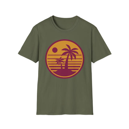 Retro Tropical Palm Tree Sunset T Shirt