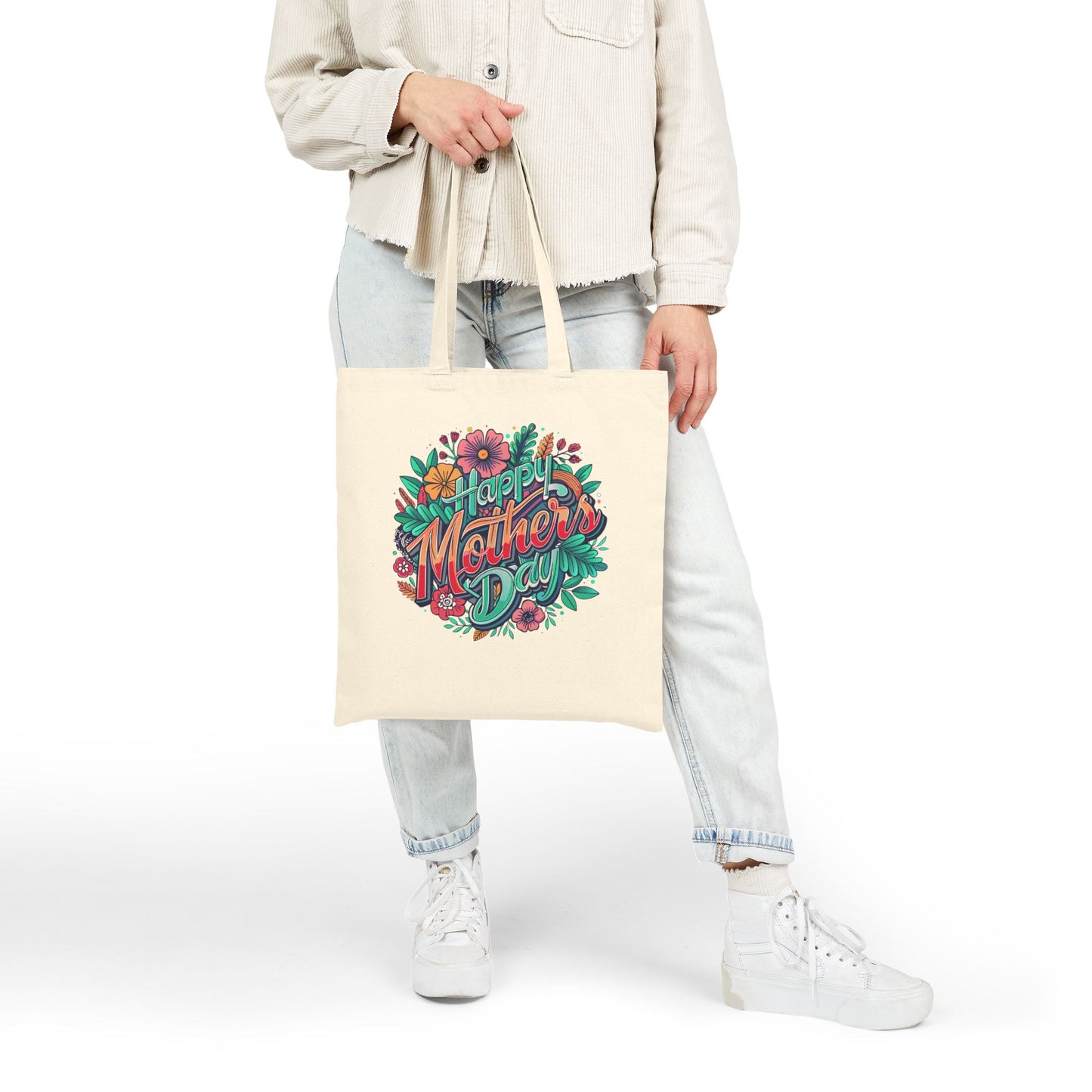 Happy Mothers Day Floral Tote
