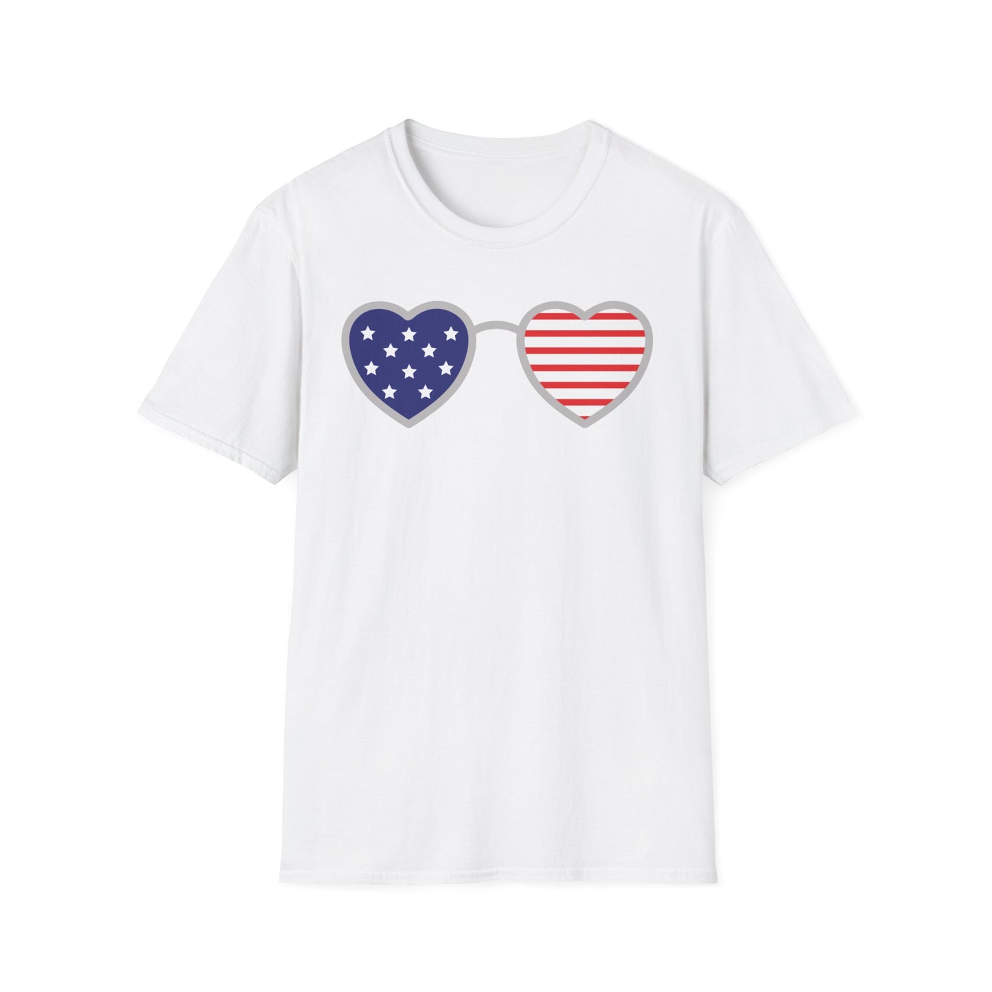 Patriotic Heart Sunglasses T Shirt