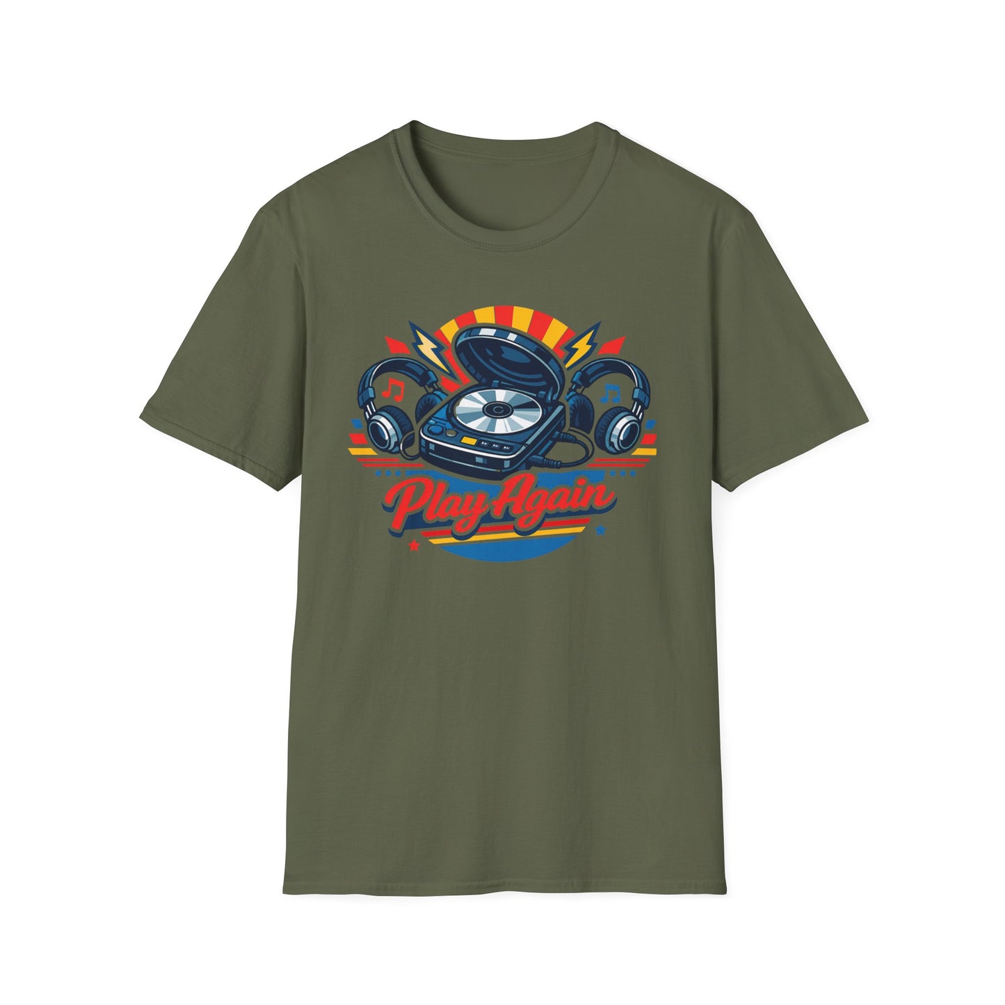 Play Again Retro Music T Shirt