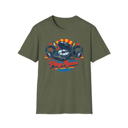 Play Again Retro Music T Shirt
