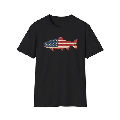 American Salmon Fishing T Shirt