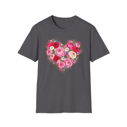 Floral Heart Love T Shirt