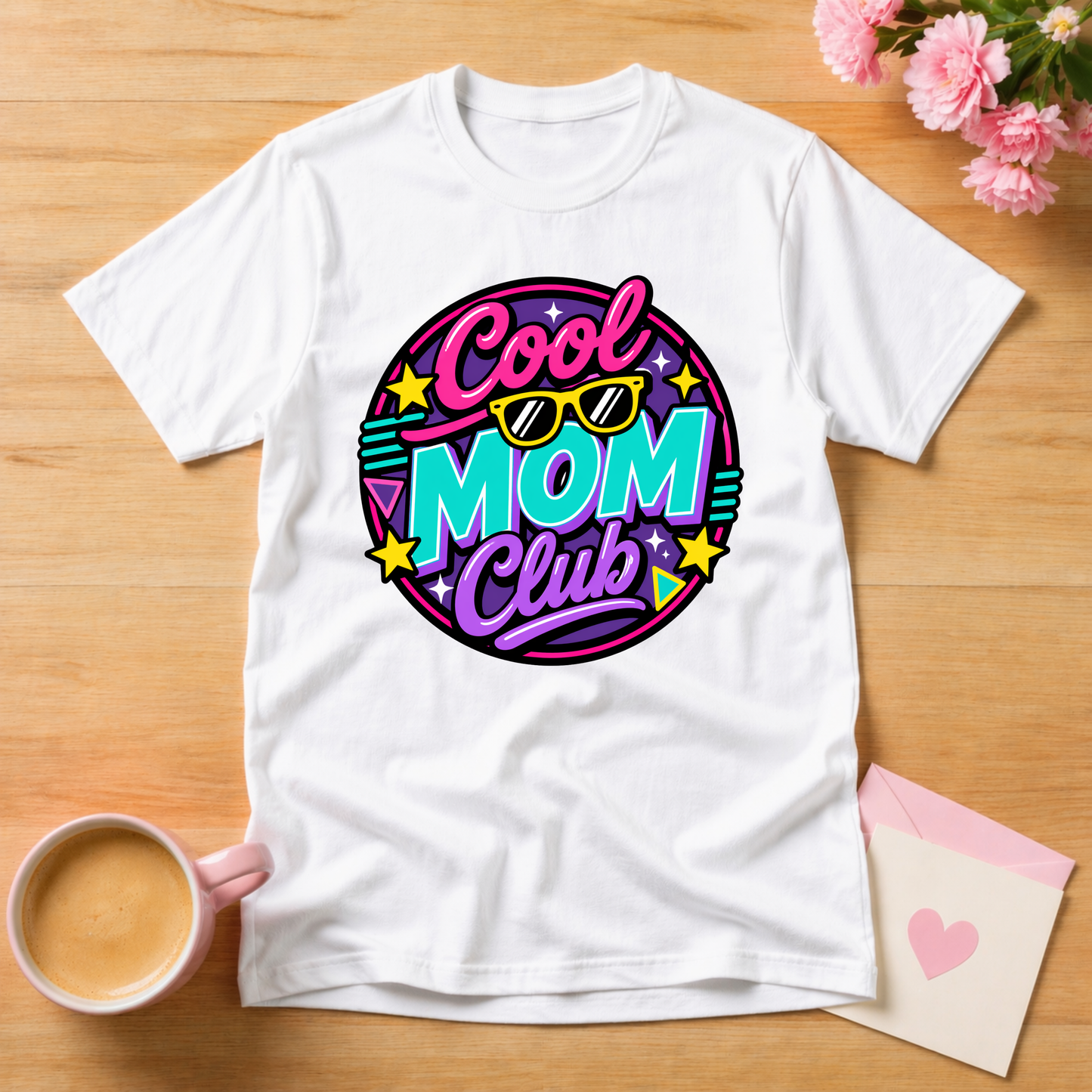 Cool Mom Club Retro Style Mothers Day T Shirt