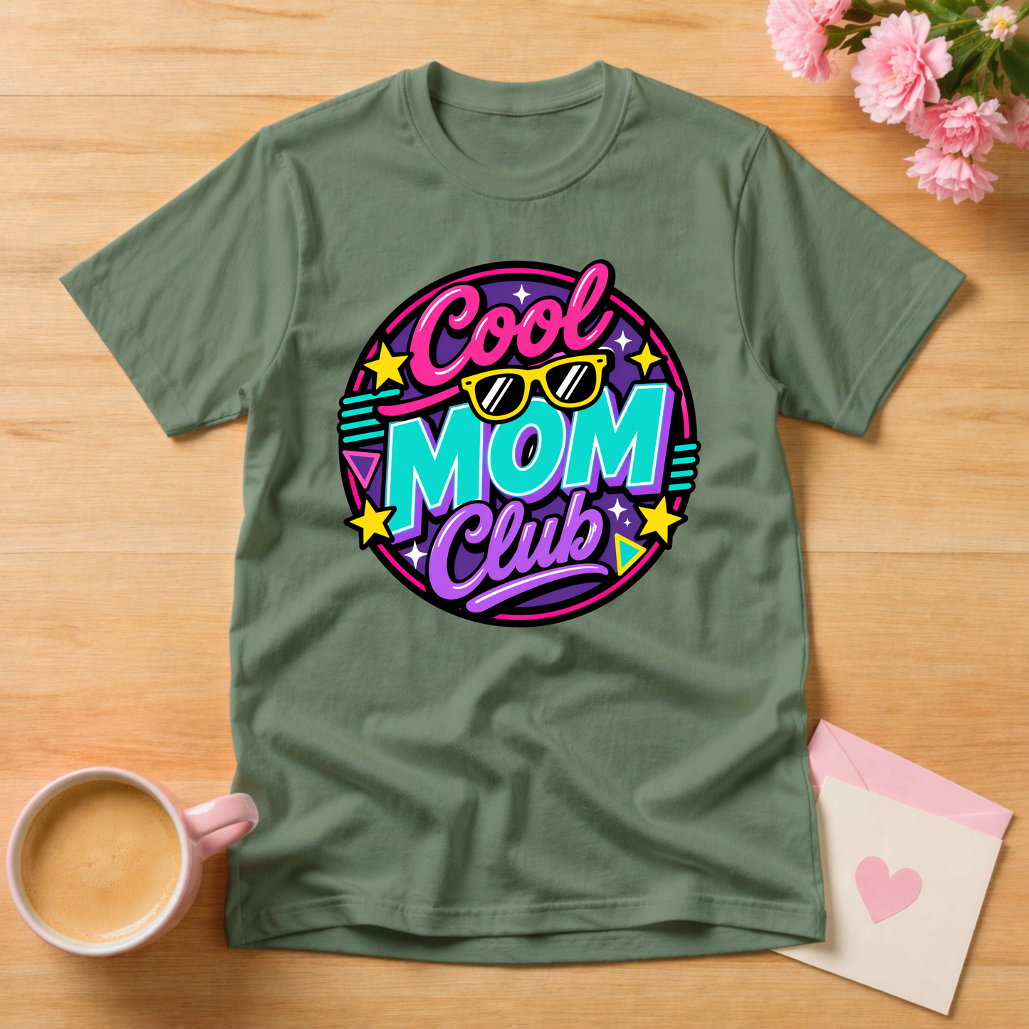 Cool Mom Club Retro Style Mothers Day T Shirt