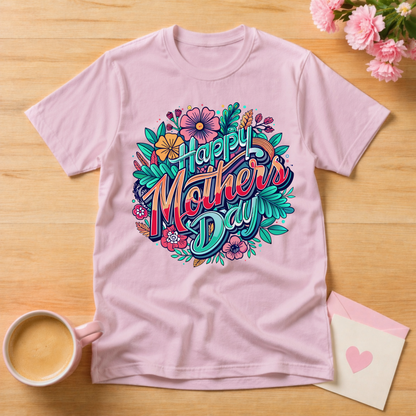 Happy Mothers Day Floral T Shirt
