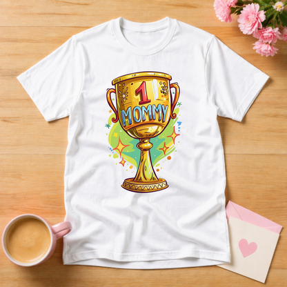 Number One Mommy Trophy T Shirt