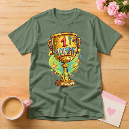 Number One Mommy Trophy T Shirt