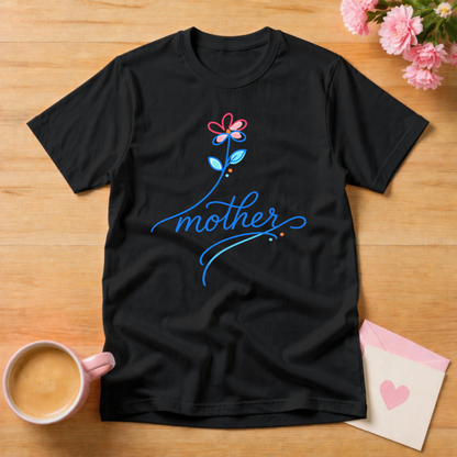 Mother Floral Script T Shirt