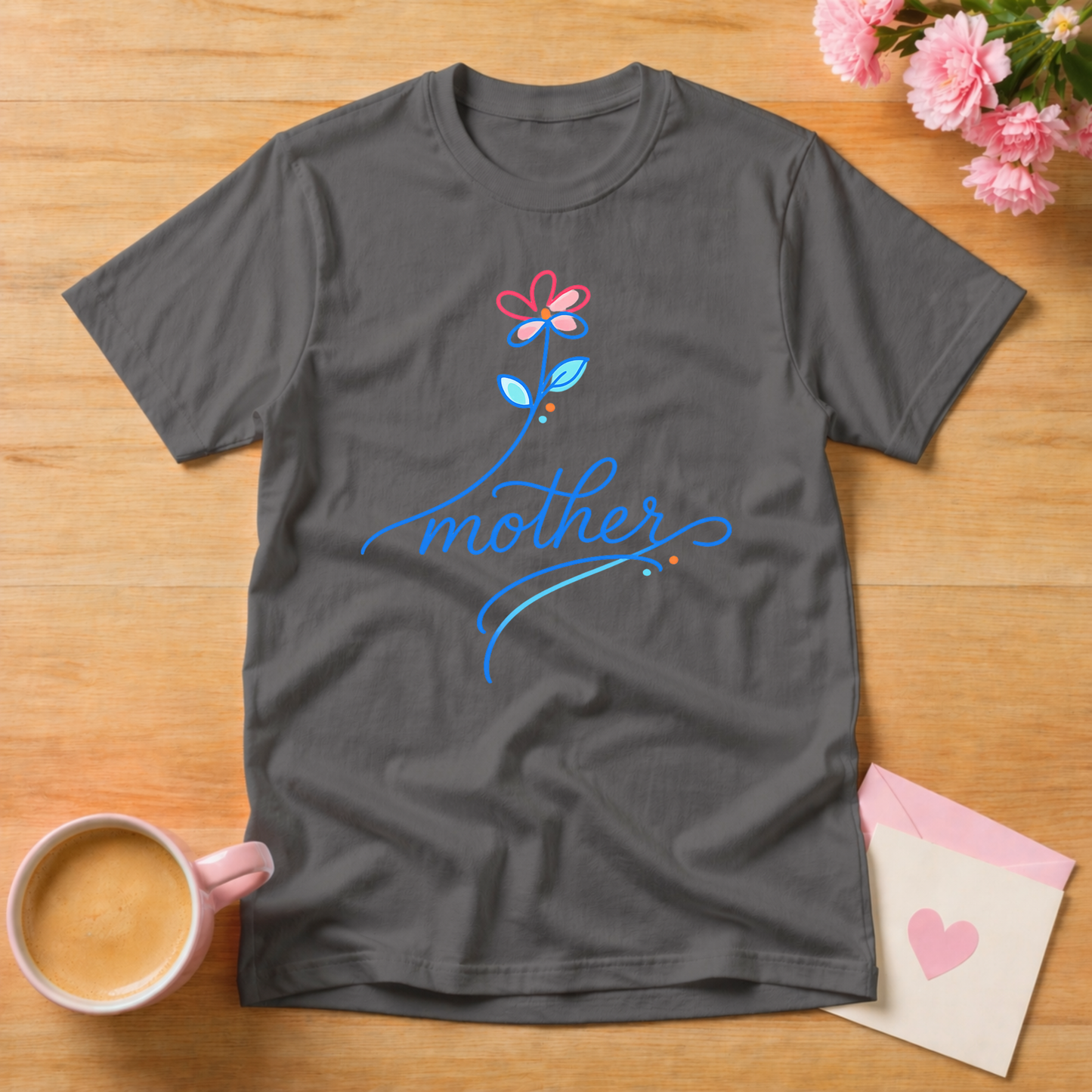 Mother Floral Script T Shirt