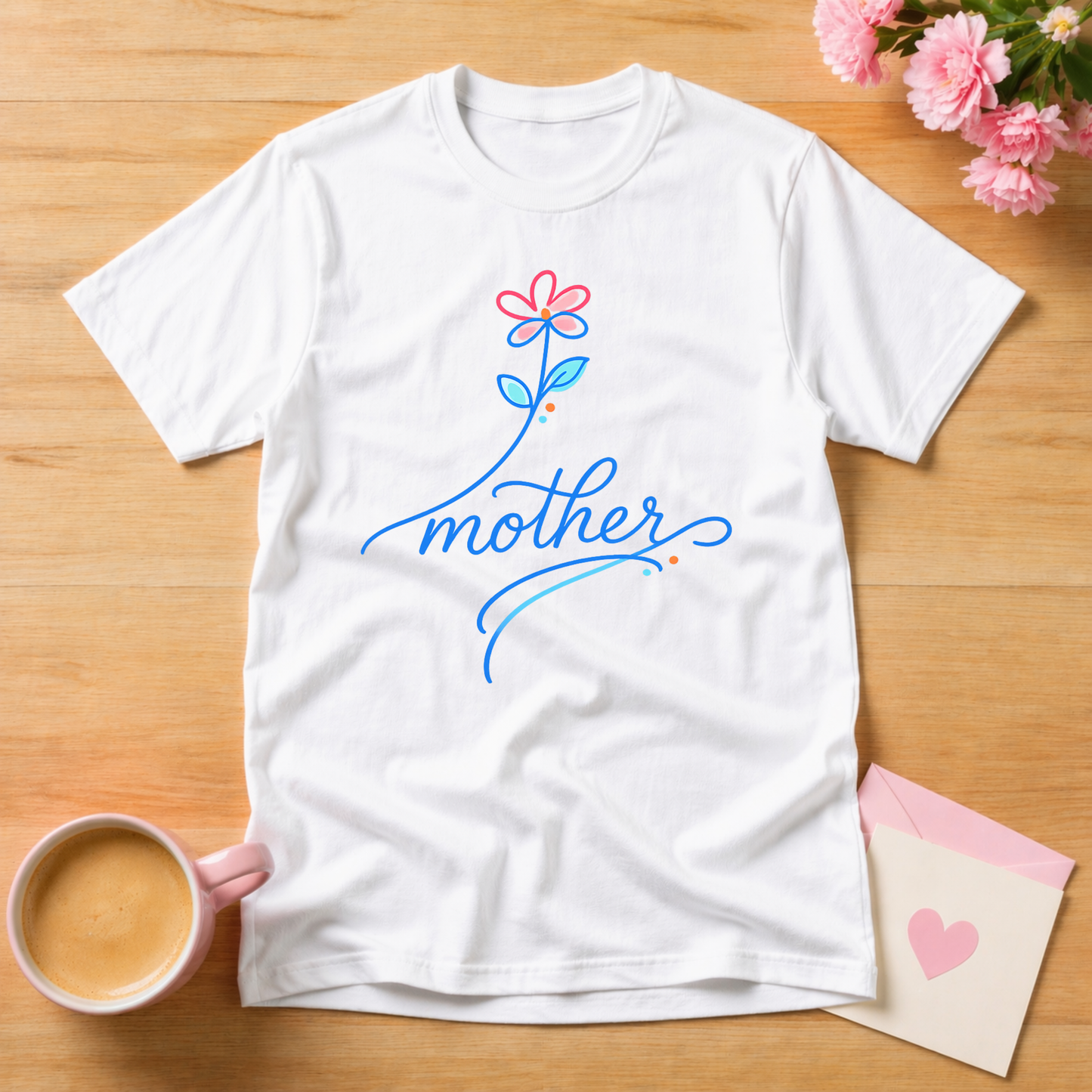 Mother Floral Script T Shirt