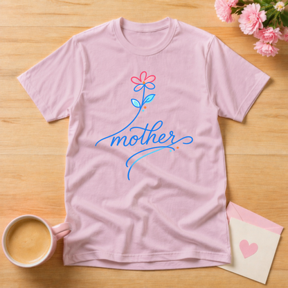 Mother Floral Script T Shirt
