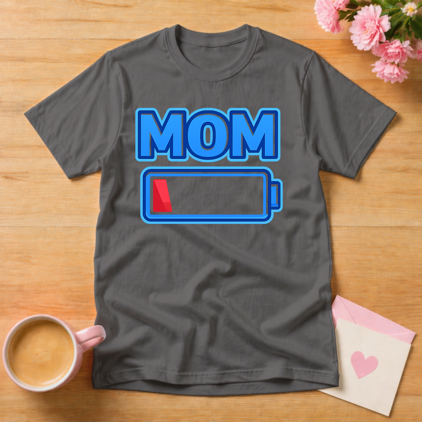 Low Battery Mom T Shirt