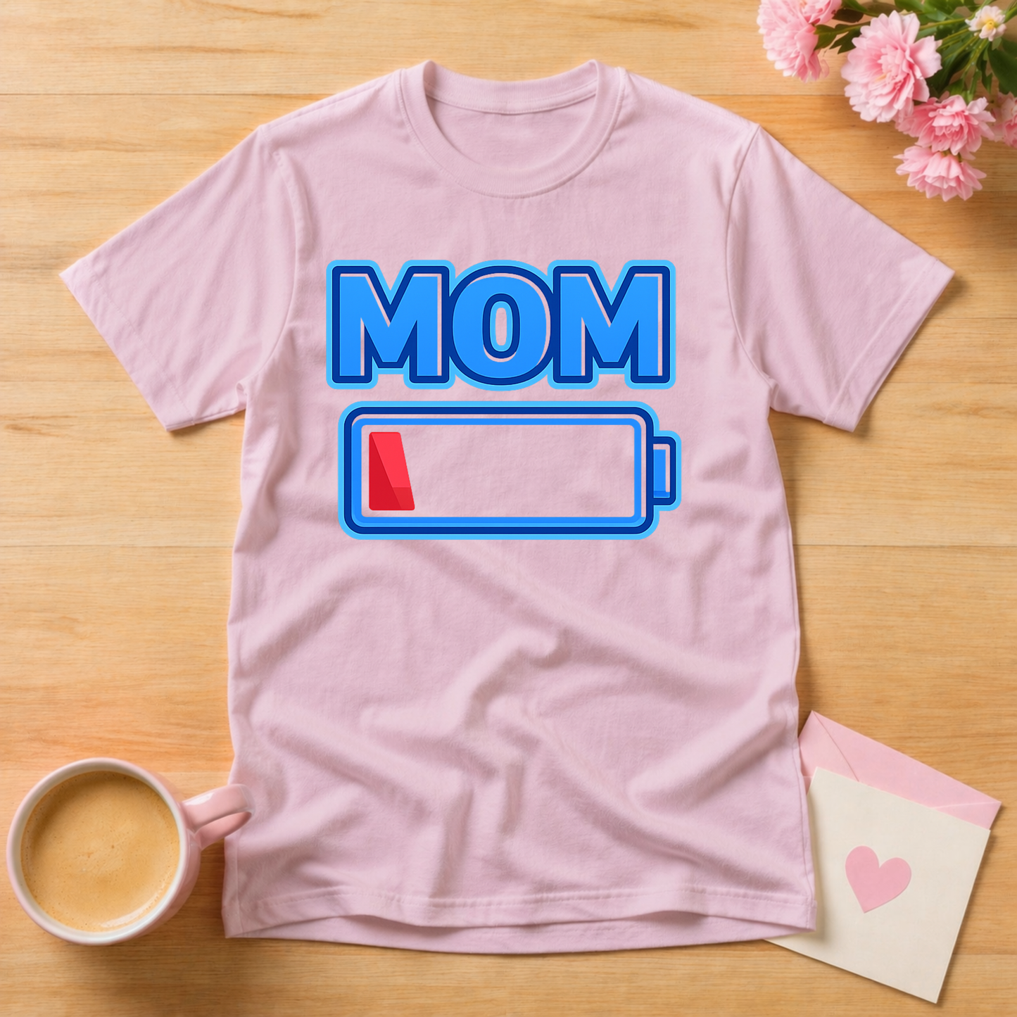 Low Battery Mom T Shirt