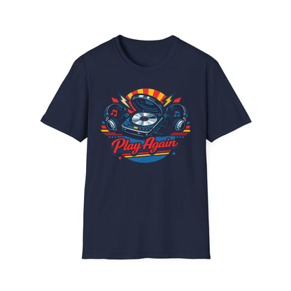 Play Again Retro Music T Shirt