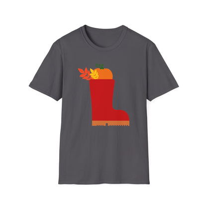 Fall Boot Pumpkin T Shirt