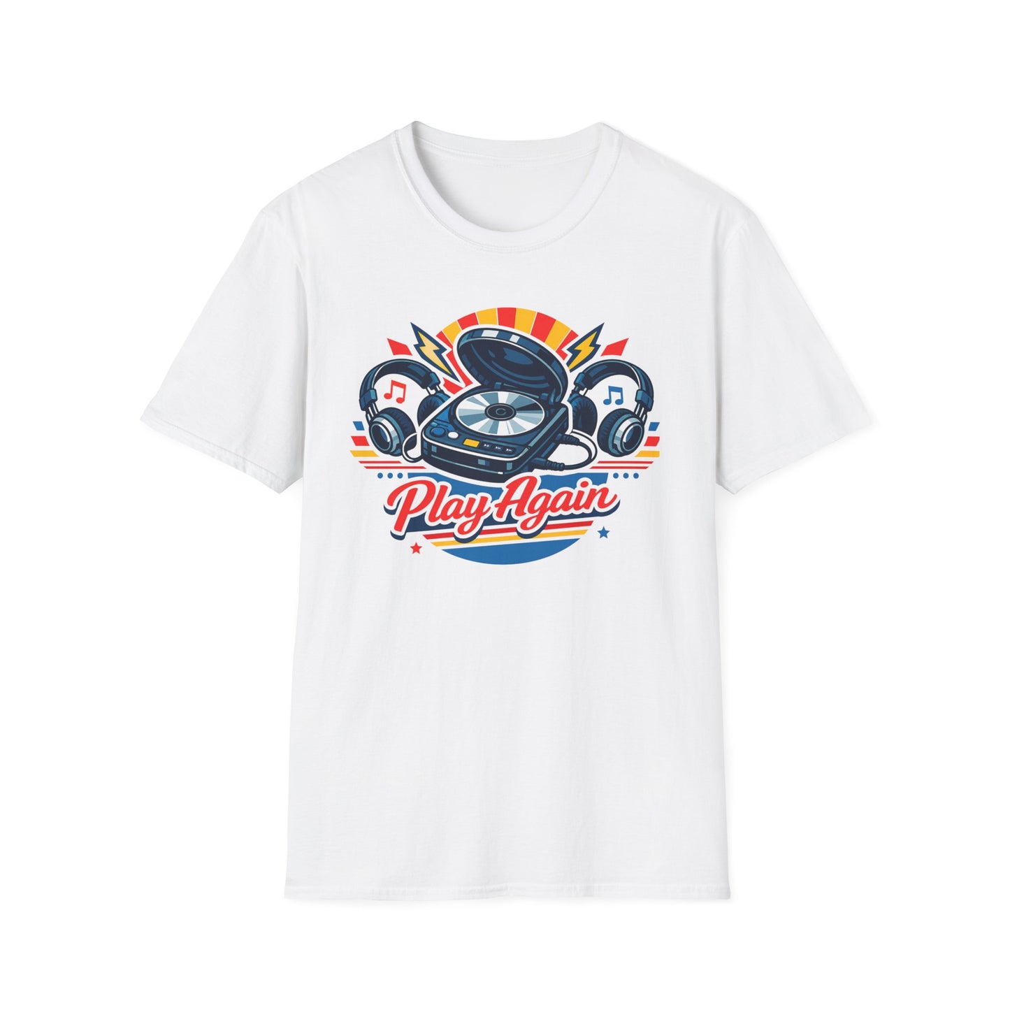 Play Again Retro Music T Shirt