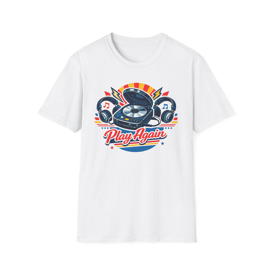 Play Again Retro Music T Shirt