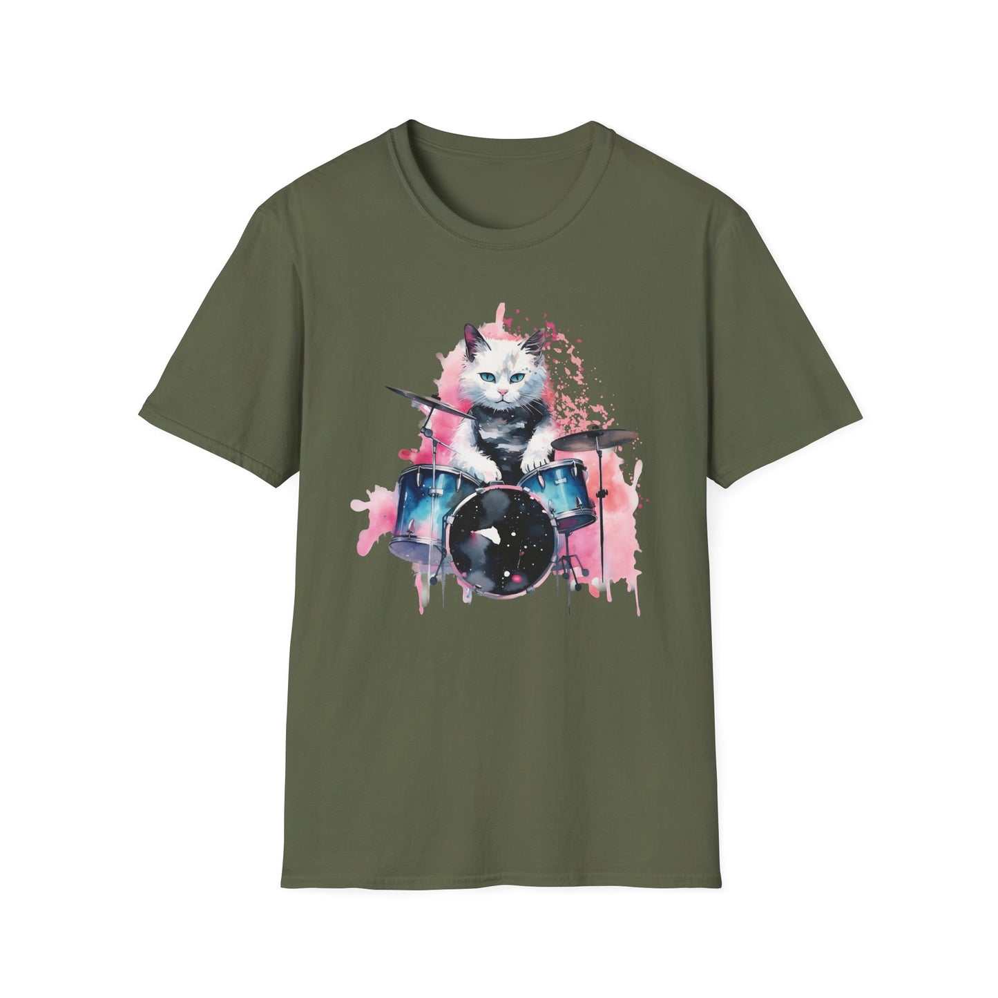Drummer Cat T Shirt