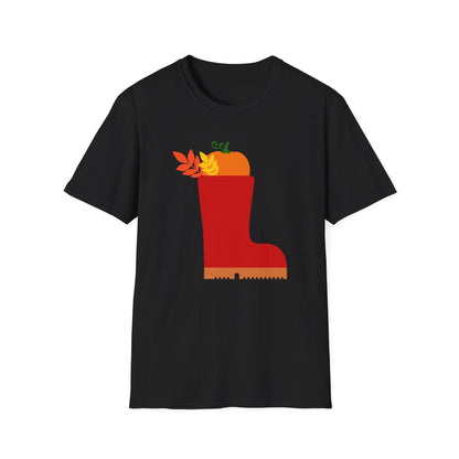 Fall Boot Pumpkin T Shirt