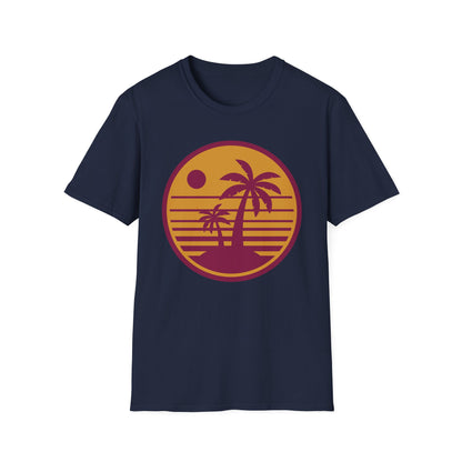 Retro Tropical Palm Tree Sunset T Shirt