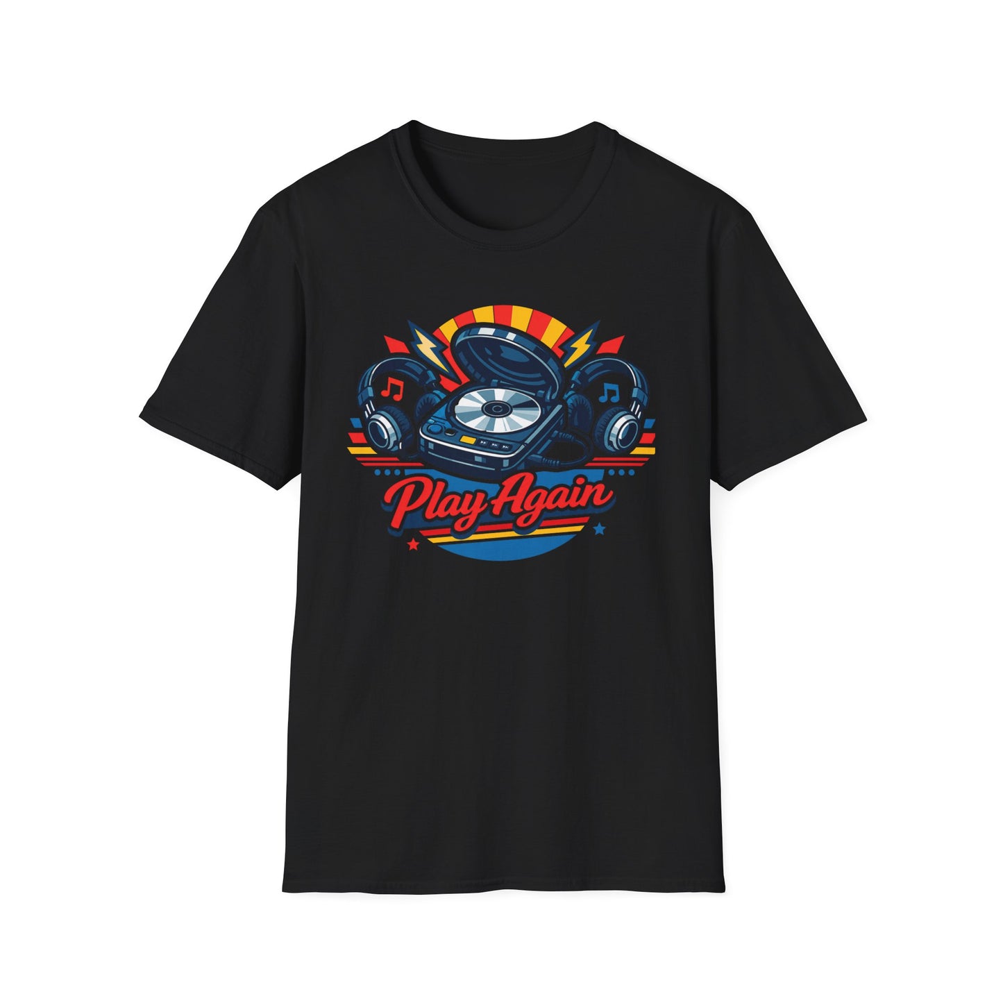 Play Again Retro Music T Shirt