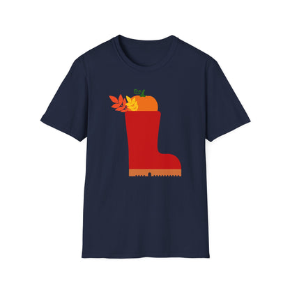 Fall Boot Pumpkin T Shirt