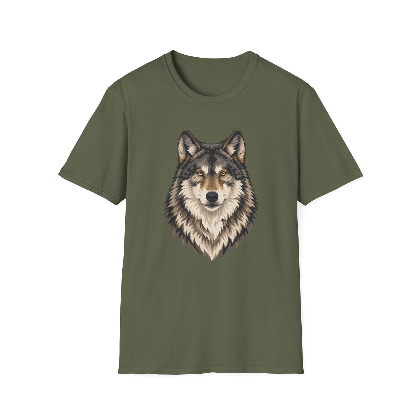 Majestic Wolf Face T Shirt